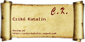 Czikó Katalin névjegykártya