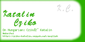 katalin cziko business card